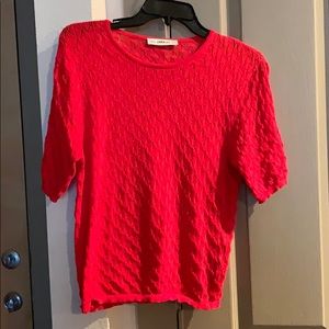 Red knit sweater